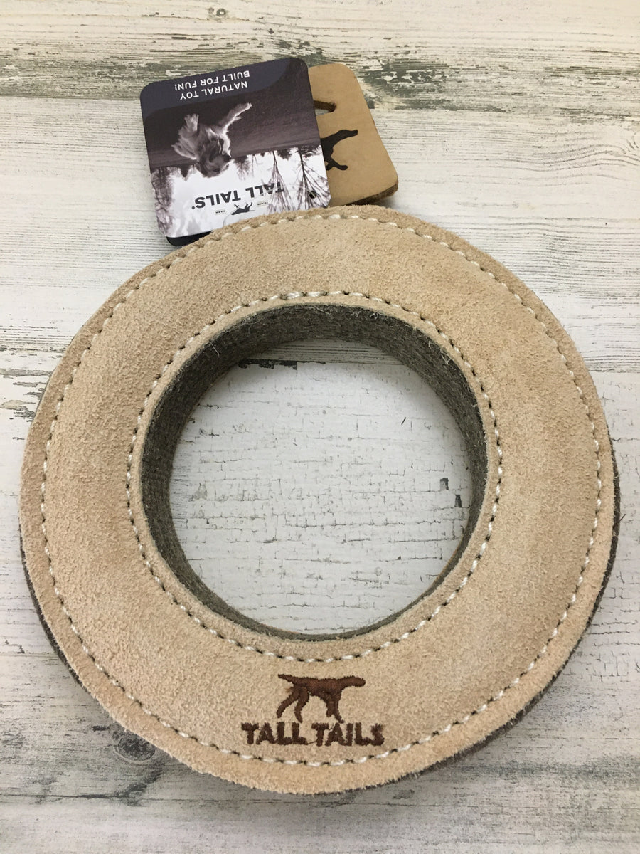 Leather and clearance wool dog toy