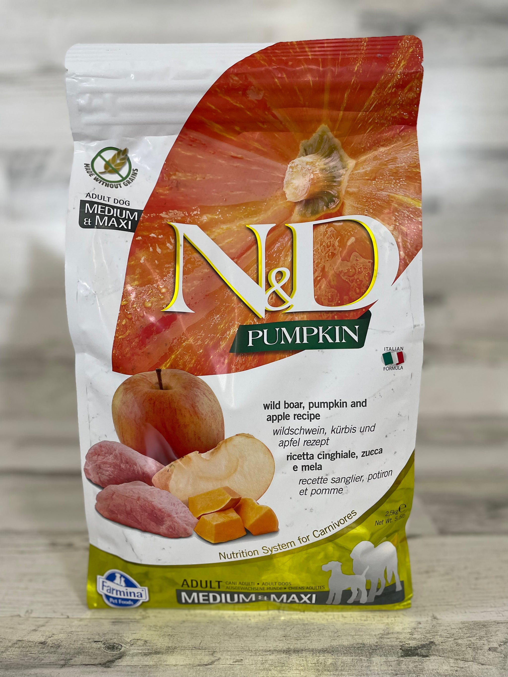 N D Farmina Pumpkin Boar and Apple Dry Dog Food Green Tails Market